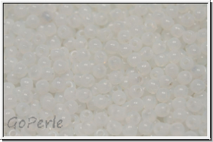 b�hm. Glasperle, rund, 3mm, white, opal, 50 Stk.