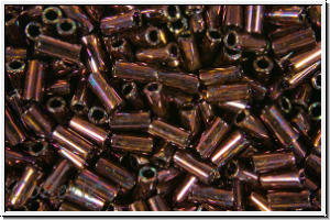 MBU-1-0460, MIYUKI Bugles, Nr. 1 (3mm), wine, dk., met., 10 g