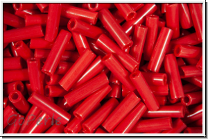 MBU-2-0408, MIYUKI Bugles, Nr. 2 (6mm), red, dk., op., 10 g