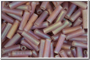 MBU-2-0142fr, MIYUKI Bugles, Nr. 2 (6mm), amethyst, trans., matte, AB, 10 g