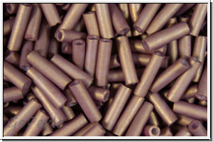 MBU-2-2034, MIYUKI Bugles, Nr. 2 (6mm), rose, antique, op., matte, 10 g
