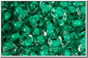 PR-06-08A58, PRECIOSA Rocailles, 6/0, crystal, trans., terra intensive sea green-ld., 20g