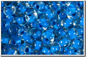 PR-06-08A38, PRECIOSA Rocailles, 6/0, crystal, trans., terra intensive blue-ld., 20g