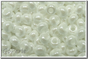 b�hm. Rocailles, 08/0, white, op., luster, 10g