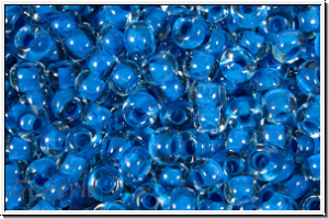 PR-08-08A38, PRECIOSA Rocailles, 8/0, crystal, trans., terra intensive blue-ld., 20g