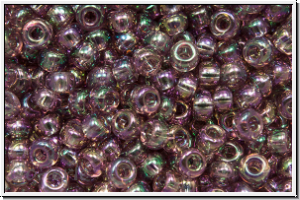 RR-08-0256d, MIYUKI Rocailles, 08/0, amethyst, dk., trans., AB, 10g