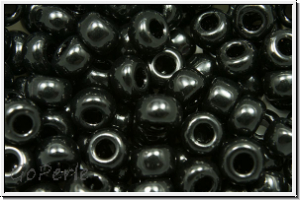 RR-06-0401, MIYUKI Rocailles, 06/0, black, op., 10g