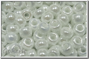 RR-06-0420, MIYUKI Rocailles, 06/0, white, ceylon, 10g