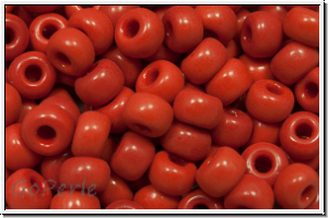 RR-06-0408, MIYUKI Rocailles, 06/0, red, dk., op., 10g