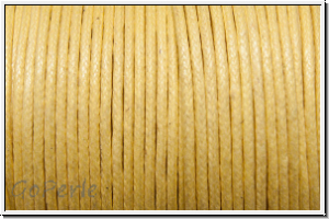 Baumwollkordel (Quali 2), gewachst, 1mm, pale yellow, Preis/m