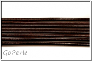 Lederband, 1,3mm, rund, dark brown, Ziege, L�nge 1 m