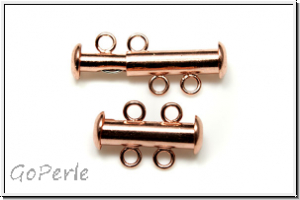 Schiebeschlie�e, 2 str�ngig, 17x11mm, kupferfb., Metall, 1 Stk.