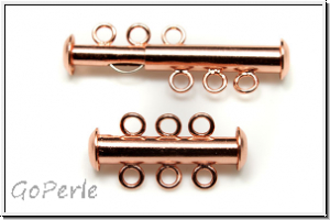 Schiebeschlie�e, 3 str�ngig, 22x11mm, kupferfb., Metall, 1 Stk.