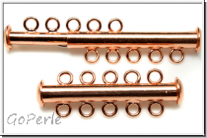 Schiebeschlie�e, 5 str�ngig, 31x11mm, kupferfb., Metall, 1 Stk.