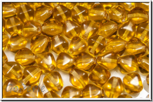 b�hm. Glasperle, Bicone, 6mm, topaz, lt., trans., 30 Stk.