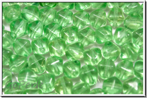 b�hm. Glasperle, Bicone, 6mm, peridot, trans., 30 Stk.