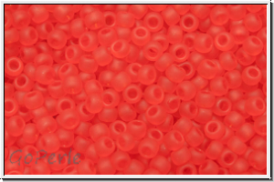 R-11-0005f, TOHO Rocailles, 11/0, siam, lt., trans., matte, 10g