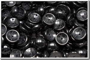 Piggy Beads, 4x8mm, black, op., 25 Stk.