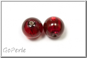 b�hm. Lampenperle, rund, 10mm, siam ruby, trans., Silbereinzug, 1 Stk.