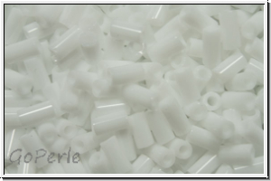 TBU-1-0041, TOHO Bugle 1", 3mm, white, op., 10g