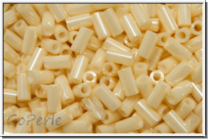 TBU-1-0123, TOHO Bugle 1", 3mm, cream, op., luster, 10g