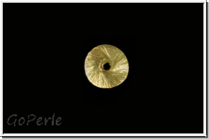 Spacer "gebogene Scheibe, geb�rstet", 8,3x1,5mm, vergoldet, 925er Silber, 1 Stk.