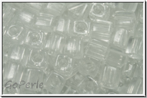 SB-03-0131, MIYUKI Squares, 3mm, crystal, trans., 10g