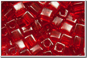 SB-03-0141, MIYUKI Squares, 3mm, ruby, trans., 10g
