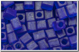 SB-03-0151f, MIYUKI Squares, 3mm, cobalt, trans., matte, 10g