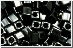 SB-03-0401, MIYUKI Squares, 3mm, black, op., 10g