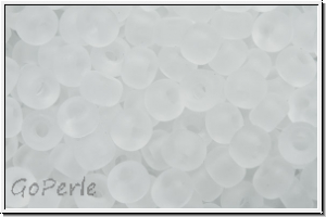 RR-08-0131f, MIYUKI Rocailles, 08/0, crystal, trans., matte, 10g