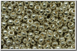 RR-08-1051, MIYUKI Rocailles, 08/0, silver, met., galv., 10g