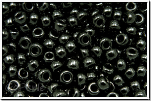RR-08-0401, MIYUKI Rocailles, 08/0, black, op., 10g