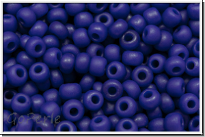 RR-08-0414f, MIYUKI Rocailles, 08/0, cobalt, op., matte, 10g
