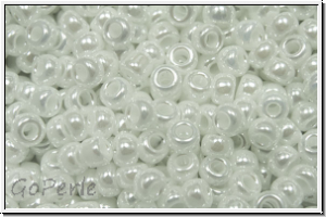 RR-08-0420, MIYUKI Rocailles, 08/0, white, ceylon, 10g