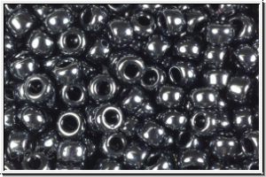 RR-08-0451, MIYUKI Rocailles, 08/0, hematite, met., 10g