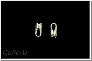 Endkappen "einfach", 6x2mm, silberfb., 925er Silber, 2 Stk.