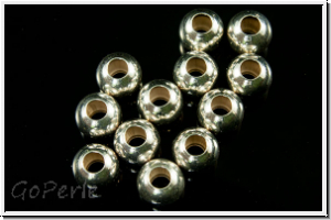 Silberperle "Kugel, glatt", 5,0mm, silberfb., 925er Silber, 1 Stk.