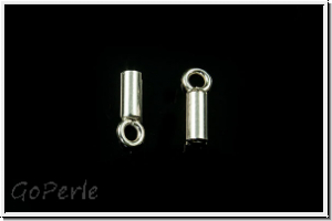 Endh�lse, 8,0x2,0mm, silberfb., 925er Silber, 2 Stk.
