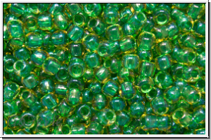 R-11-0242, TOHO Rocailles, 11/0, jonquil, trans., emerlad-ld., luster, 10g