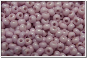 b�hm. Rocailles, 11/0, white, alabaster, rose marbled, 10g