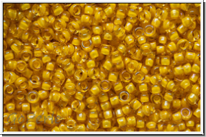 R-15-0949, TOHO Rocailles, 15/0, topaz, lt., trans., lt. topaz-ld., 5g