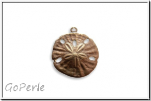Anh�nger "Sanddollar" TRINITY BRASS, 18x16mm, antikmessingfb., Messing, 1 Stk.