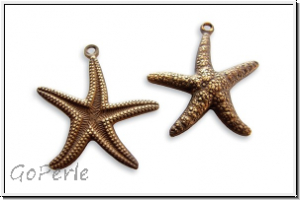 Anh�nger "Starfish" TRINITY BRASS, 23x30mm, antikmessingfb., Messing, 1 Stk.