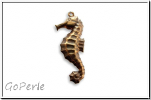 Anh�nger "Seepferdchen" ViNTAJ, 26x10mm, antikmessingfb. Messing, 1 Stk.