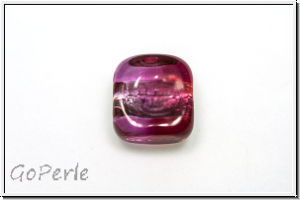 b�hm. Lampenperle, Silbereinzug, Quadrat, lt. rose/pink, 1 Stk.