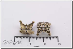 Perlenkappe, Bronze, Balistil, Stern, ca. 10,5 mm