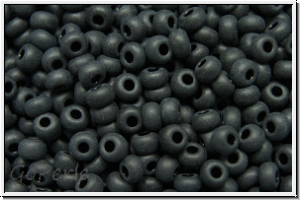 b�hm. Rocailles, 10/0, black, op., matte, 10g