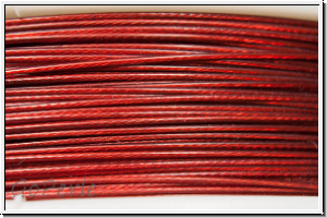 Schmuckdraht, 0,45 mm, 7 Str�nge, nylonummantelt, rot, Preis/m