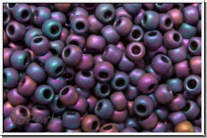 R-11-0515f, TOHO Rocailles, 11/0, mardi gras, higher met., matte, 10g